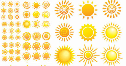 Variedad de patrones de girasol - Vector