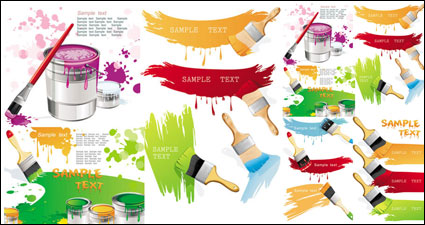 Pincel y el color - Vector