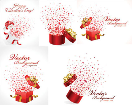 Momentos romnticos regalo de apertura - vector de material