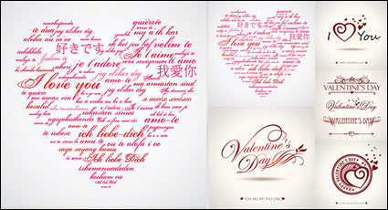 Palabra de San Valentn Arte grficos vectoriales de material