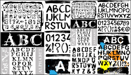 Letras de tinta - vector de material
