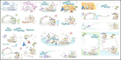 De verano para niños Cute vector
