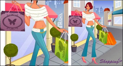 Material de las mujeres de moda ir de compras 8