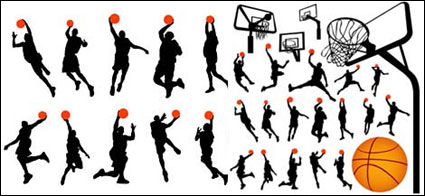 Baloncesto y el material de vectores tablero en el perfil