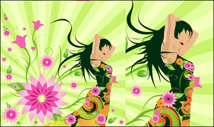 Niña de las flores - Vector