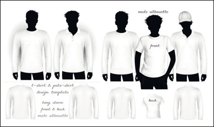 En blanco camiseta y camisa de polo de Vectores