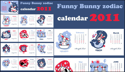 Año lindo del conejo 2011 vector de material natural