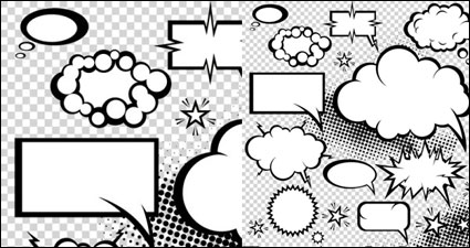 Dibujos animados de estilo hongo de dilogo nube 05 - vector de material