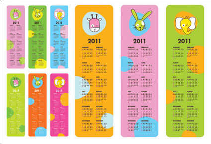Muy lindo calendario 2011 vector de material