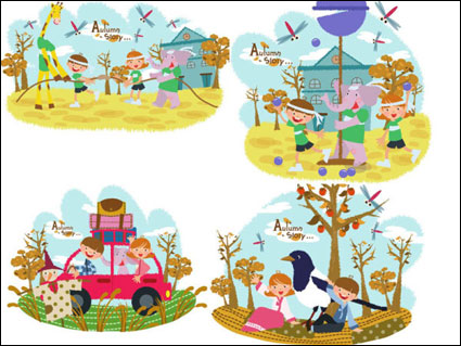 Cuento de otoño vector 10