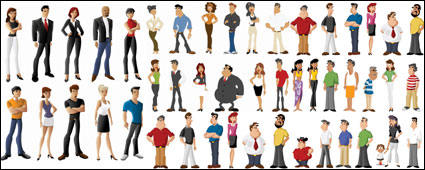 Todo tipo de personajes de dibujos animados - Vector