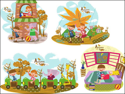 Cuento de otoño vector 8