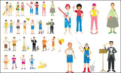 { colorido personaje} vector de material