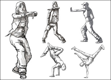 Figuras danzantes vector de material
