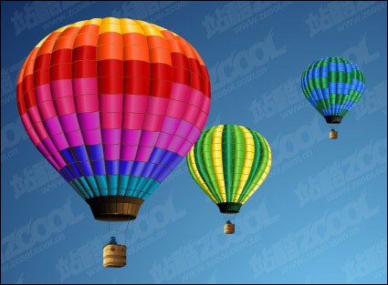 Globo de aire caliente vector material
