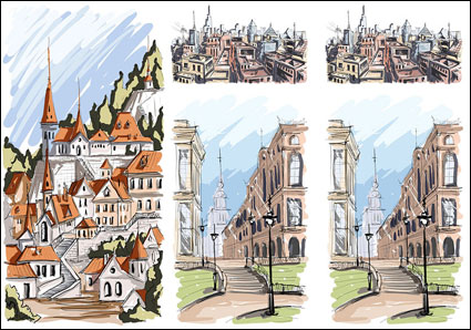 edificio pintado vectorial
