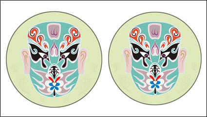Vector de mscara tradicional china