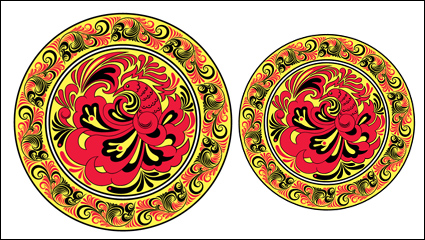 Colorido arte popular pintura vector - 05
