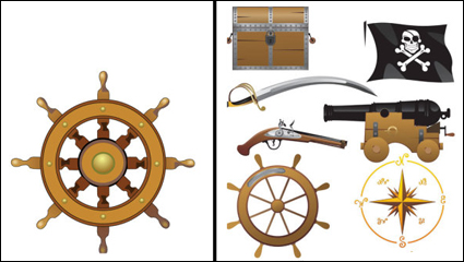 Pirate equipo, suministros vector