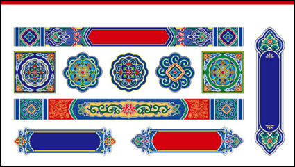 Material de vectores ricamente ornamentado