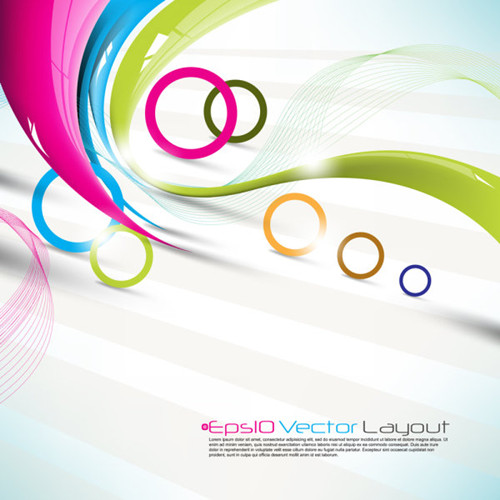 Hermoso fondo de colores 02 - vector de material