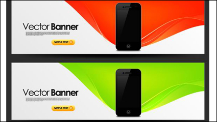 Diseño mvil bandera tendencia patrn vector material -2