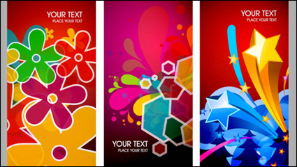 Tendencia dinmica de la tarjeta de grficos brillantes 02 - vector de material