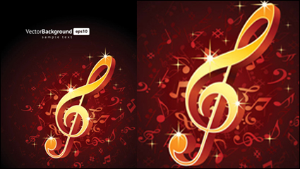Notas de la msica tema vector material -5