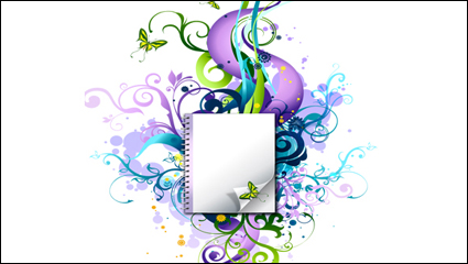 Moda patrn de Bloc de notas -3 vector material