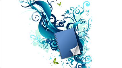 Patrn de moda el bloc de notas vector material -1
