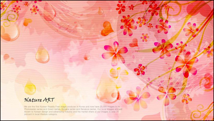 Romntica de fondo floral patrn de diseño vectorial material de -5