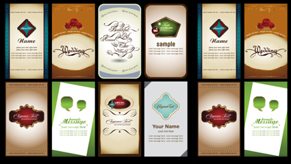Notas tarjetas de 03 - vector de material
