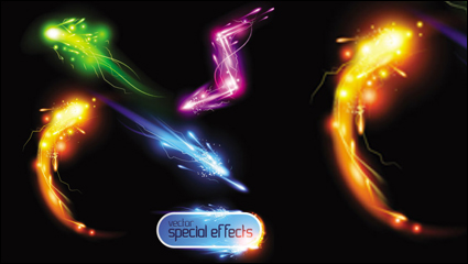 Magnficos efectos de luz brillante 01 - Vector