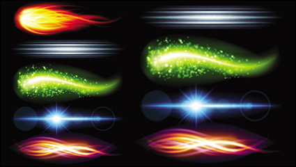 Magnficos efectos de luz brillante 05 - vector de material