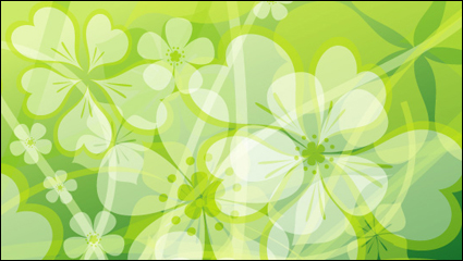 Flores frescas de verano, vector de fondo material de -2