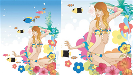 Dibujos animados de moda exquisita aplastar 04 - vector de material