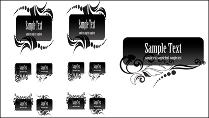 Texto en negro esttica vector caja