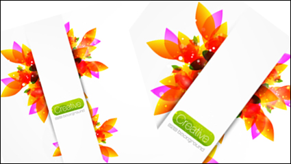 Creativa florales de colores de fondo vector de material -1