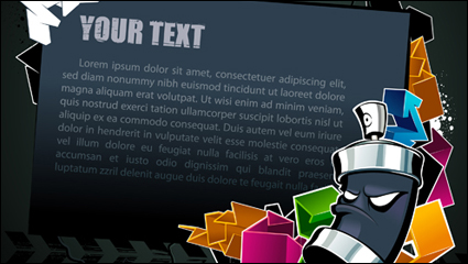 Cool box texto negro de fondo vector material -2