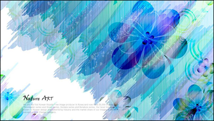 Romntico estampado de flores de fondo vector -3 diseño de materiales