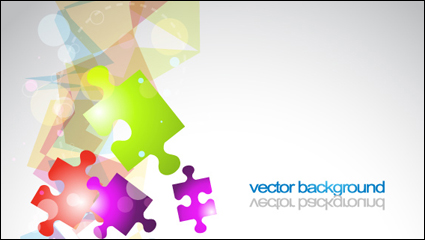 Colorido puzzle de vectores -3 material de referencia