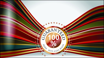 Elegante tarjeta de cinta color cromatografa vector material -2
