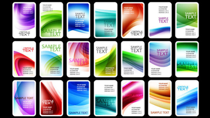 Color de la tarjeta de negocios plantilla vector material