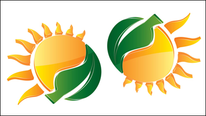 La salida del sol de fondo de dibujos animados tridimensionales 01 - vector de material