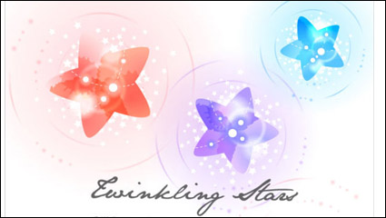 Fondo colorido estrella vector material -1