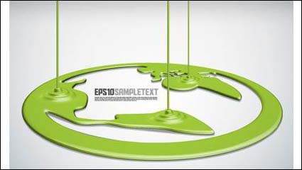 Pintura forma de goteo diseño de fondo vector de material -4