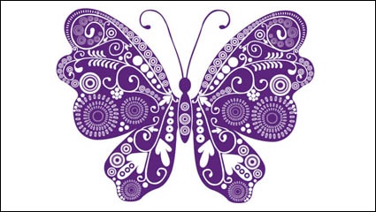 Hermosas mariposas vector material