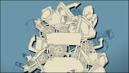 Manera intensiva ilustrador vector de material -2
