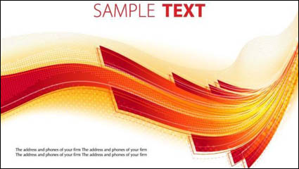 Vector de flujo de material rojo curva de texto -3 caja