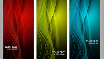 La tendencia de la tarjeta de grficos de colores dinmicos 03 - vector